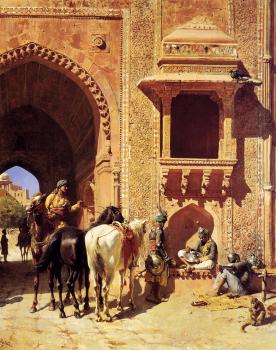 埃德溫 羅德 威尅斯 Gate of the Fortress at Agra India 埃德溫 羅德 威尅斯 Gate of the Fortress at Agra India